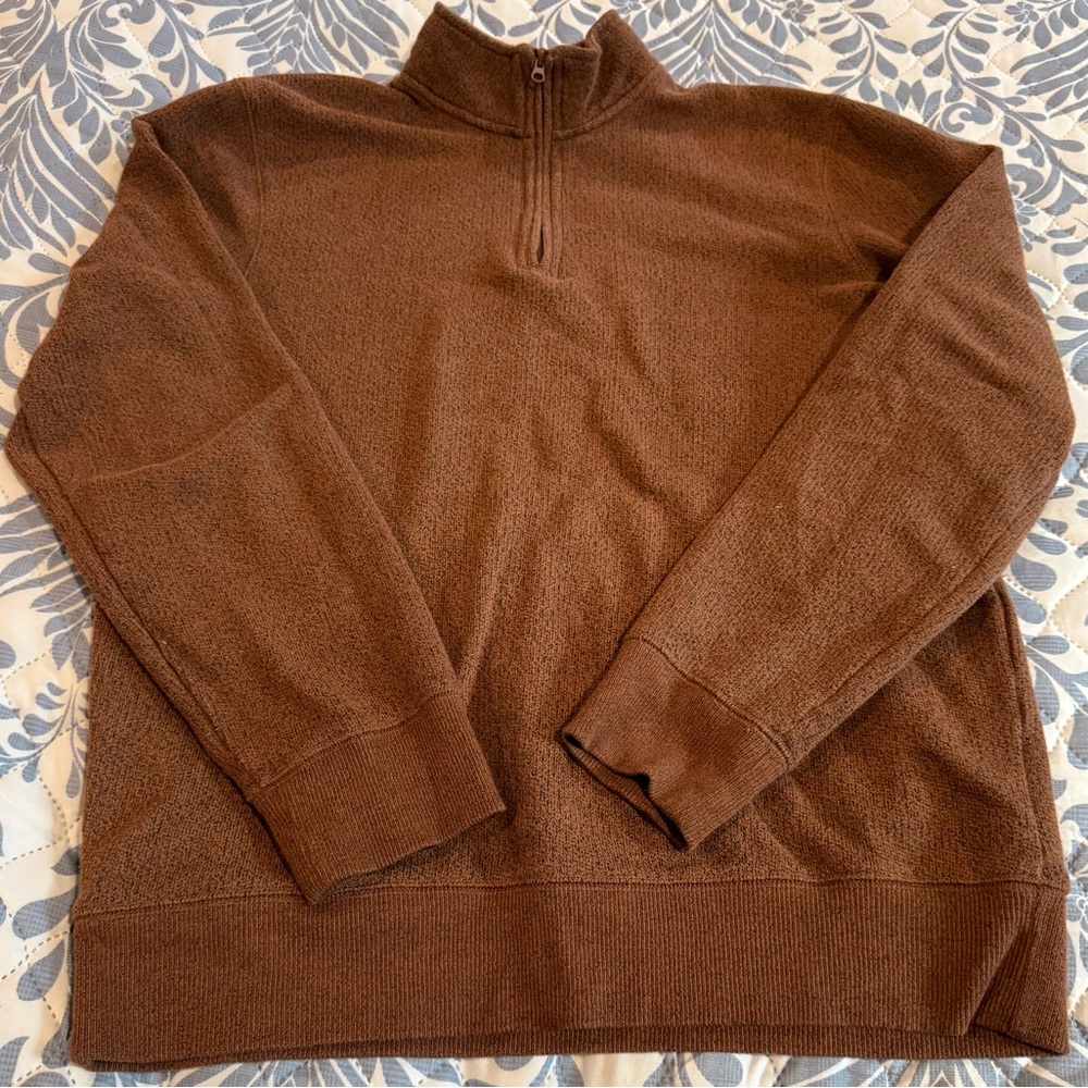 Sonoma Men's Chocolate Zip-Up Sweater